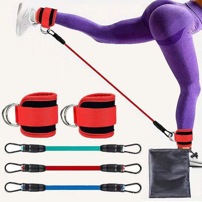 Ankle Resistance Training Set | Elastic Bands for Glute & Leg Workout | Home Fitness Equipment