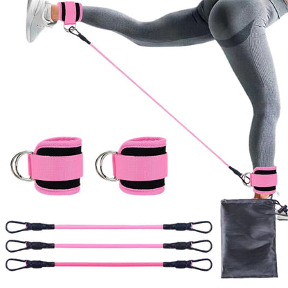 Ankle Resistance Training Set | Elastic Bands for Glute & Leg Workout | Home Fitness Equipment