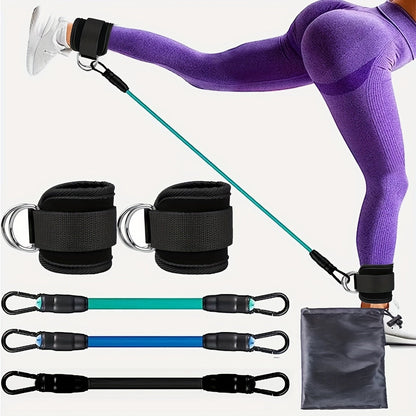 Ankle Resistance Training Set | Elastic Bands for Glute & Leg Workout | Home Fitness Equipment