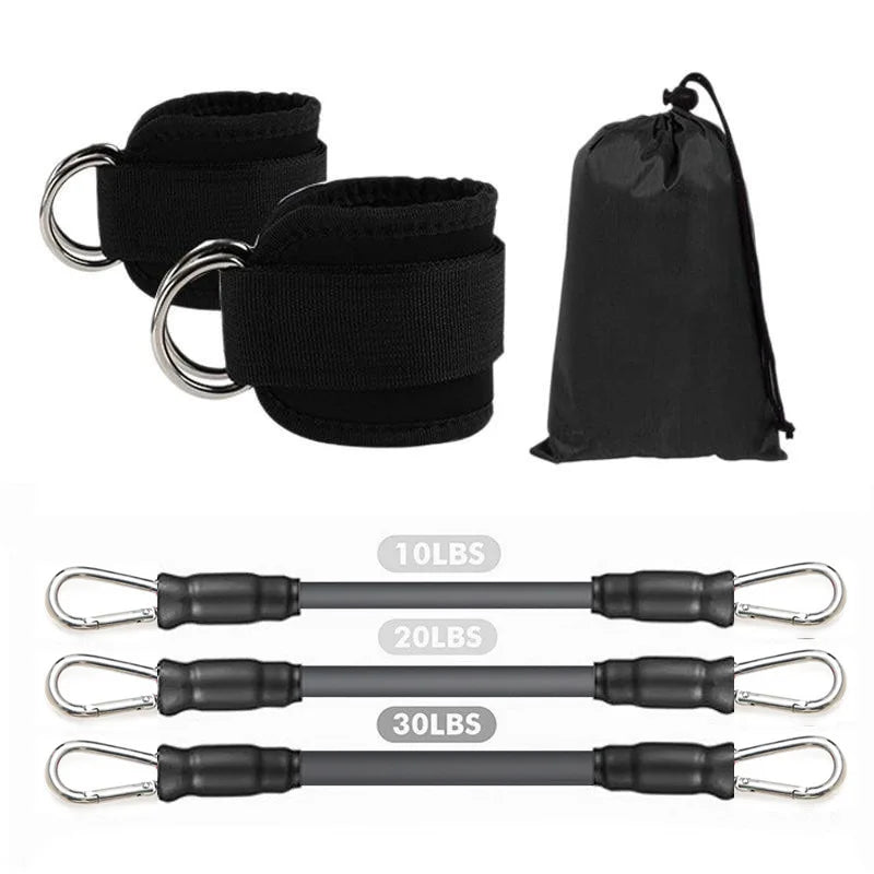 Ankle Resistance Training Set | Elastic Bands for Glute & Leg Workout | Home Fitness Equipment