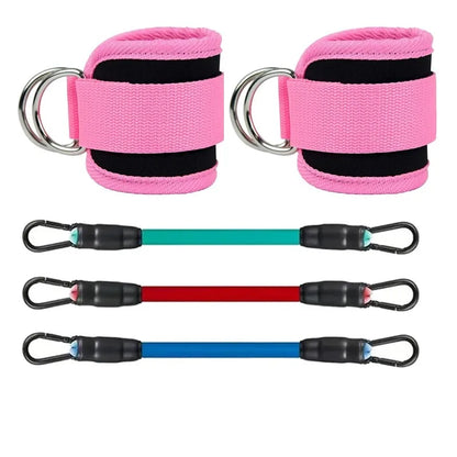 Ankle Resistance Training Set | Elastic Bands for Glute & Leg Workout | Home Fitness Equipment