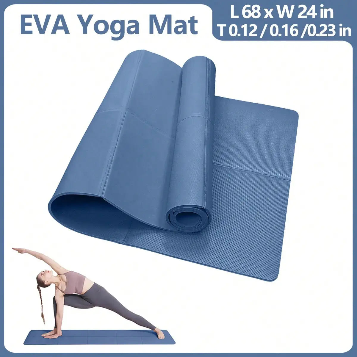 Yoga mat sports fitness EVA comfortable foam 4mm thick yoga mat sports yoga and Pilates gymnastics mat