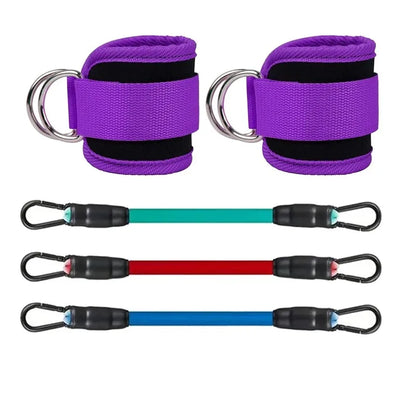 Ankle Resistance Training Set | Elastic Bands for Glute & Leg Workout | Home Fitness Equipment